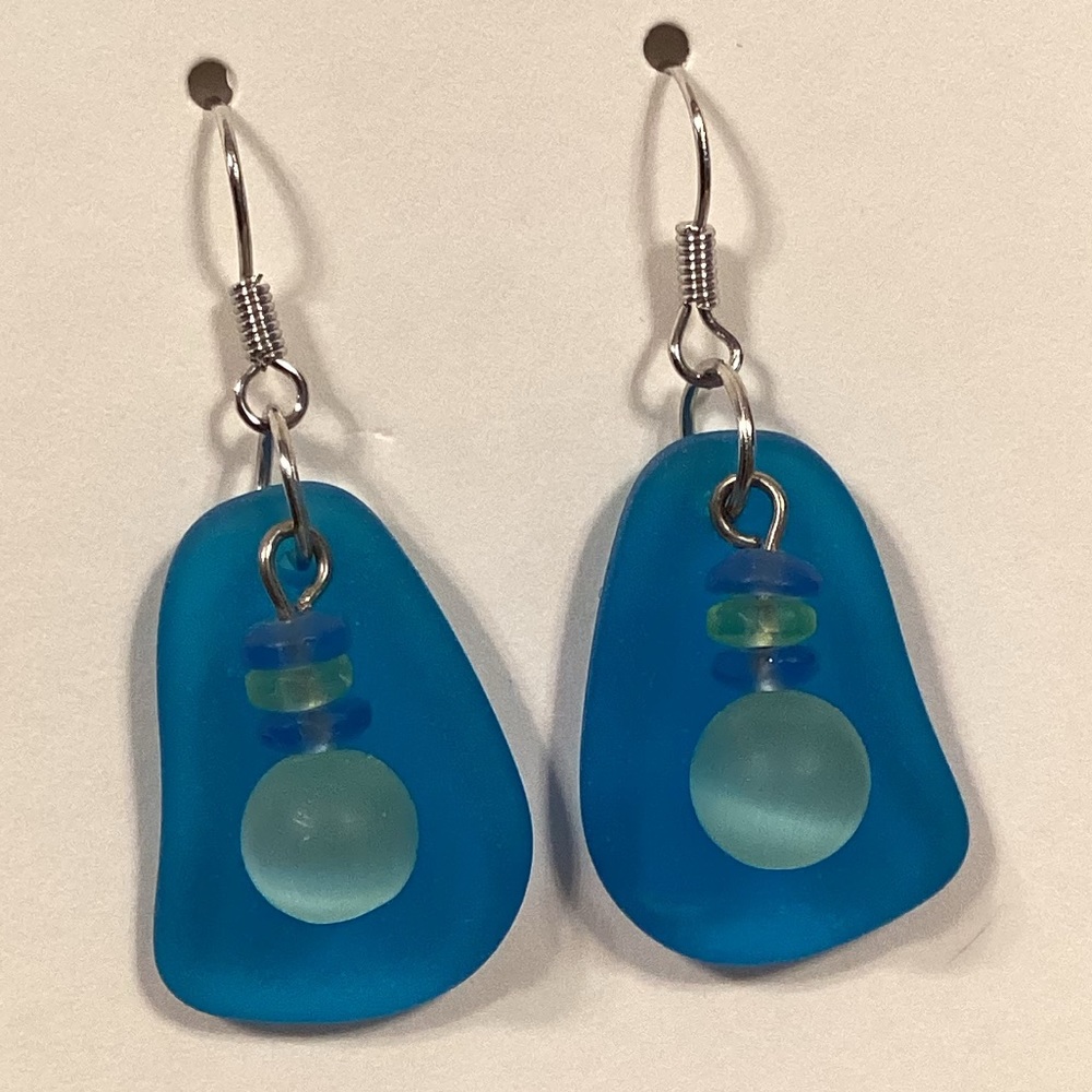 Sea Glass Dangle Earrings